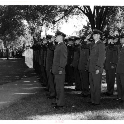 Cadets on Arts Quad.