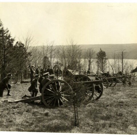 Barton Casons firing into Cayuga Lake