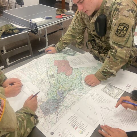 Land navigation practice.