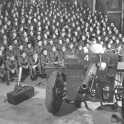 ROTC Students learn about gunnery during WWII.